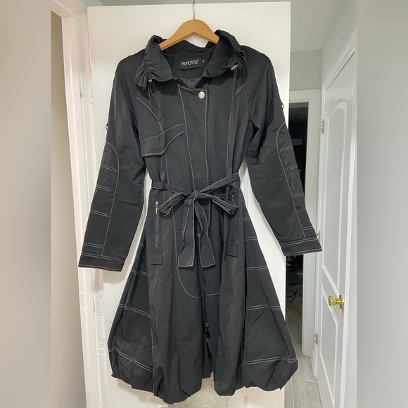 Franstyle Jackets & Blazers - FRANSTYLE  Black Women's Trench Coat Size M